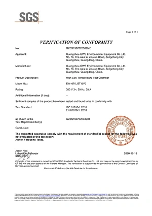 EW 1070 - Certificación LVD